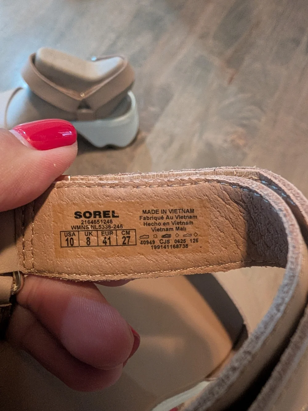Sorel Platform Sandal in Nude Blush with Gold Accents